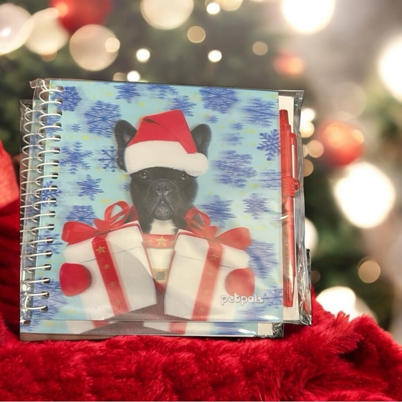 Holiday Pug Santa Presents Petpals Notebook & Pen SetChristmas - Picture 5 of 7